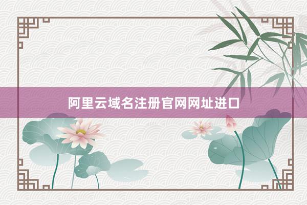 阿里云域名注册官网网址进口
