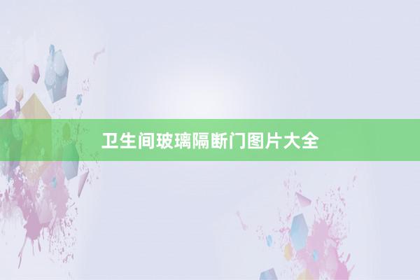 卫生间玻璃隔断门图片大全